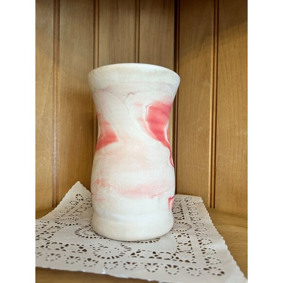 Vintage Mid Century Nemadji Pottery Vase Red Swirl Minnesota USA Native American - Picture 4 of 7